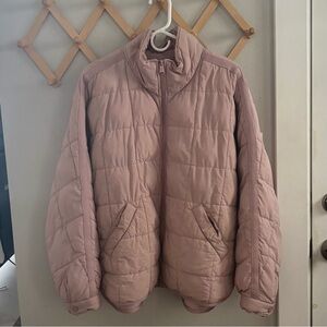 Free People Pippa Packable Down Jacket Pink Size L